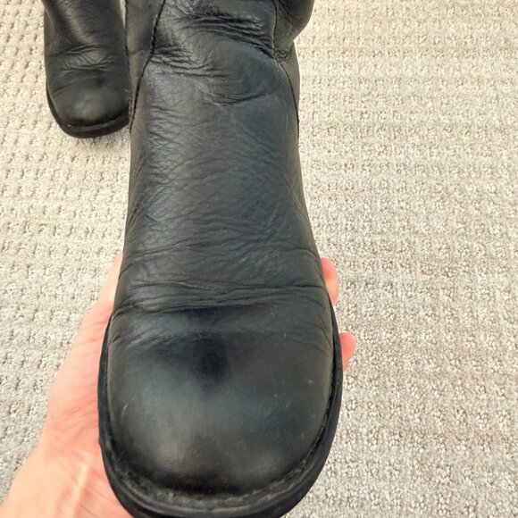 Born Pebbled Leather Riding Boots - Black, Size 7 - Picture 5 of 8